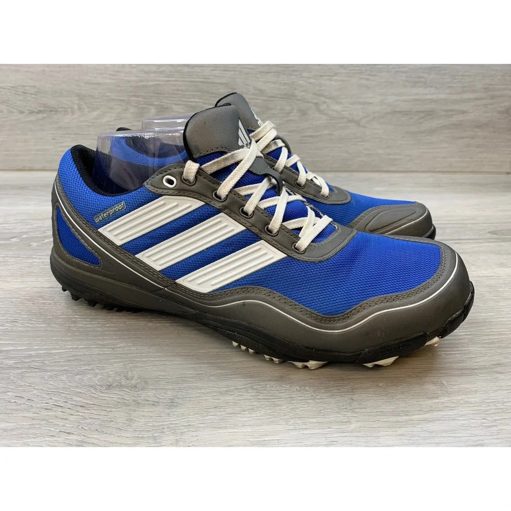 Adidas Tech Response 4.0 Golf Shoes Blue Grey Waterproof Men's 9 Athletic